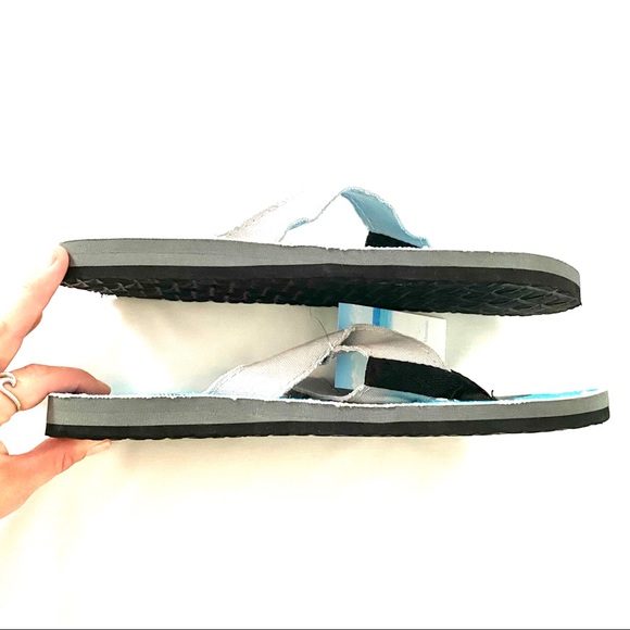 SOLD! 💚Beachcomber Blue Water Sharks Flip Flops - Picture 5 of 12